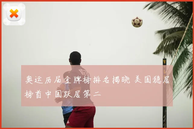 奥运历届金牌榜排名揭晓 美国稳居榜首中国跃居第二